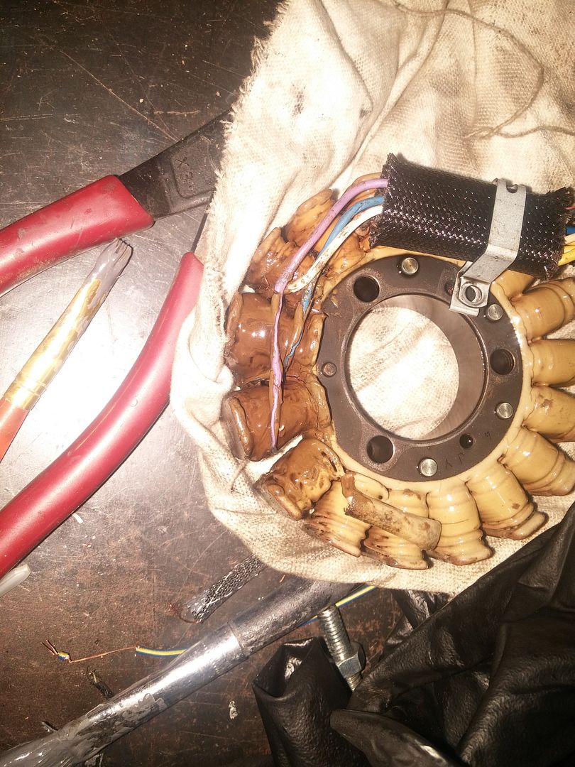 DIY stator rewind Honda TRX 450R